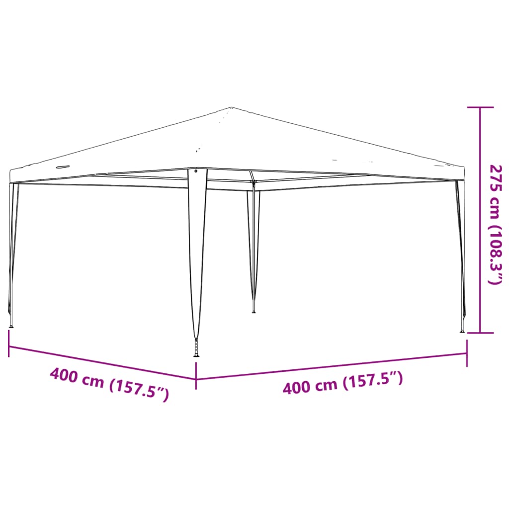 Partytent 4x4 m blauw is nu te koop bij PeponiXL, paradijselijk wonen!