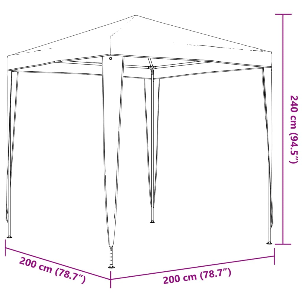Partytent professioneel 2x2 m antraciet is nu te koop bij PeponiXL, paradijselijk wonen!