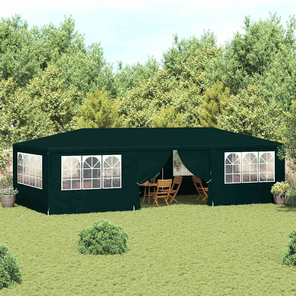Partytent met zijwanden professioneel 90 g/m² 4x9 m groen is nu te koop bij PeponiXL, paradijselijk wonen!