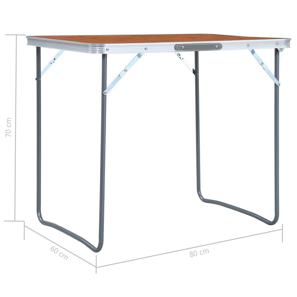 Campingtafel inklapbaar met metalen frame 80x60 cm is nu te koop bij PeponiXL, paradijselijk wonen!