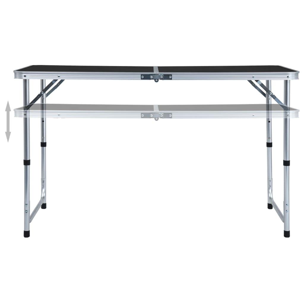 Campingtafel inklapbaar 120x60 cm aluminium grijs is nu te koop bij PeponiXL, paradijselijk wonen!