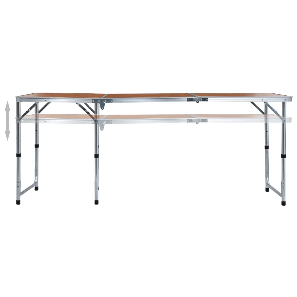 Campingtafel inklapbaar 180x60 cm aluminium is nu te koop bij PeponiXL, paradijselijk wonen!
