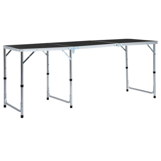 Campingtafel inklapbaar 180x60 cm aluminium grijs is nu te koop bij PeponiXL, paradijselijk wonen!