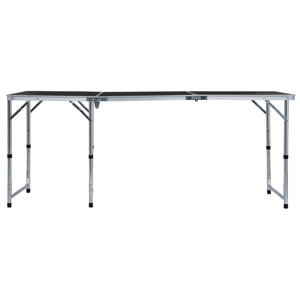 Campingtafel inklapbaar 180x60 cm aluminium grijs is nu te koop bij PeponiXL, paradijselijk wonen!
