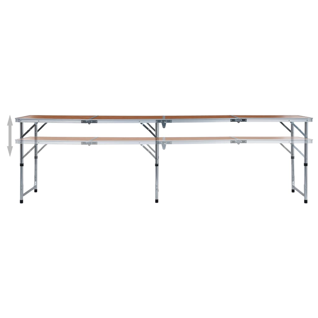 Campingtafel inklapbaar 240x60 cm aluminium is nu te koop bij PeponiXL, paradijselijk wonen!