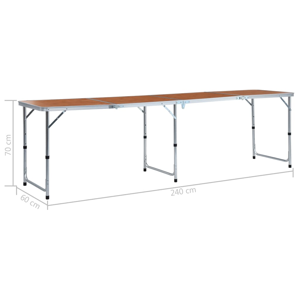 Campingtafel inklapbaar 240x60 cm aluminium is nu te koop bij PeponiXL, paradijselijk wonen!