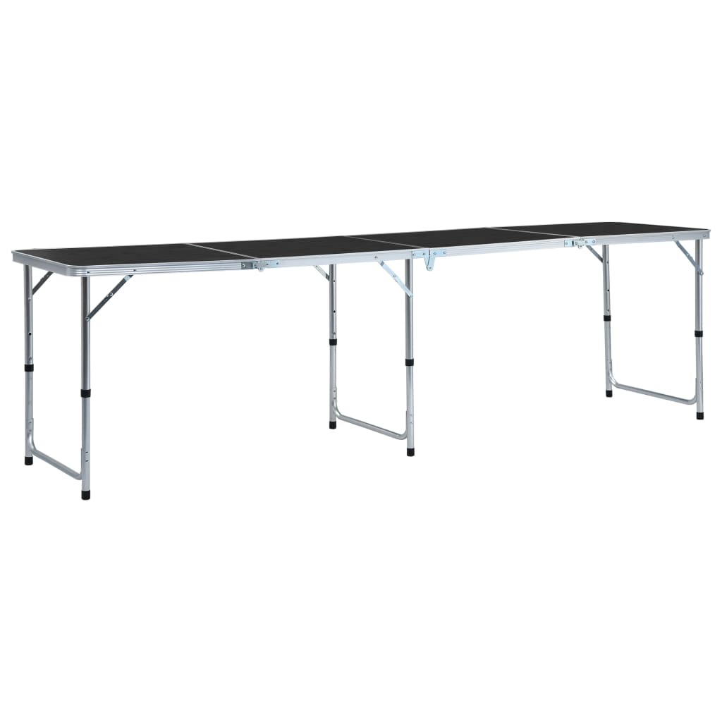 Campingtafel inklapbaar 240x60 cm aluminium grijs is nu te koop bij PeponiXL, paradijselijk wonen!