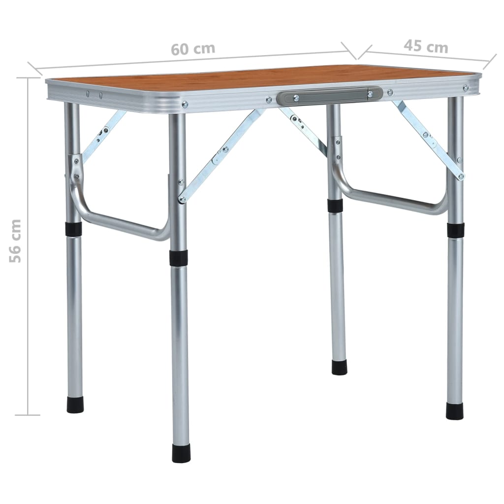 Campingtafel inklapbaar 60x45 cm aluminium is nu te koop bij PeponiXL, paradijselijk wonen!
