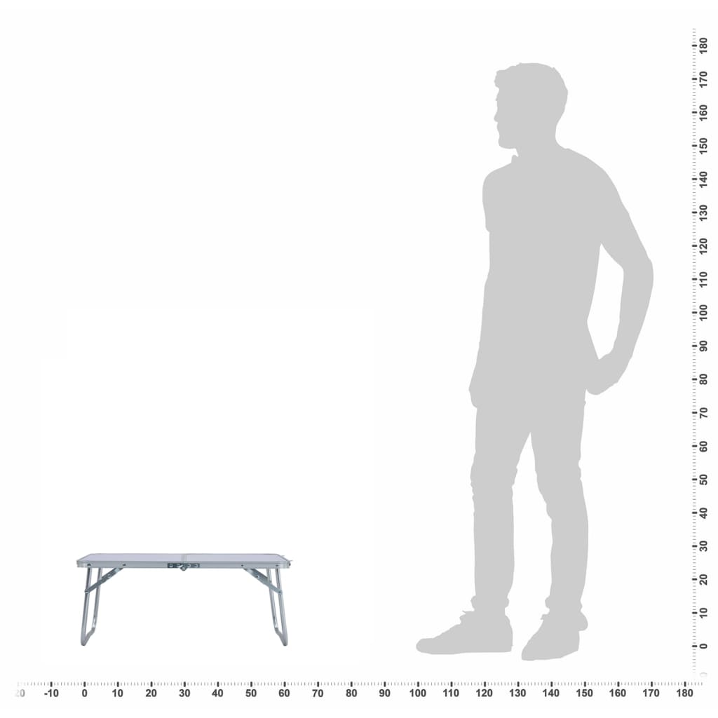 Campingtafel inklapbaar 60x40 cm aluminium wit is nu te koop bij PeponiXL, paradijselijk wonen!