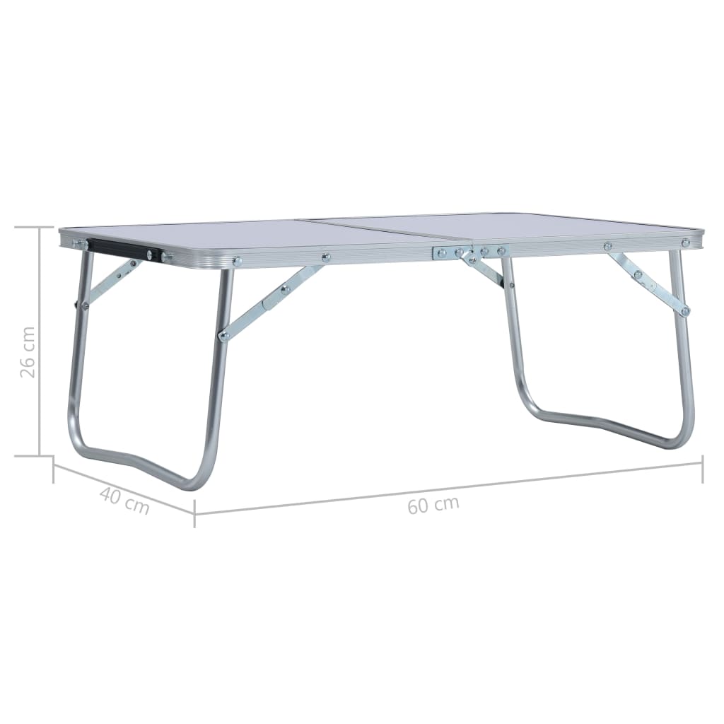 Campingtafel inklapbaar 60x40 cm aluminium wit is nu te koop bij PeponiXL, paradijselijk wonen!