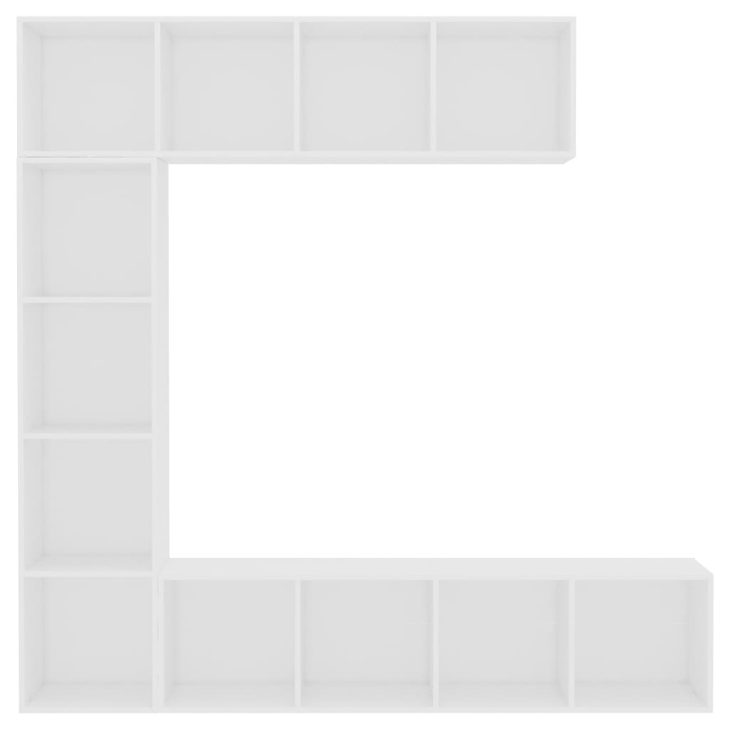 3-delige Boekenkast-/tv-meubelset 180x30x180 cm wit is nu te koop bij PeponiXL, paradijselijk wonen!