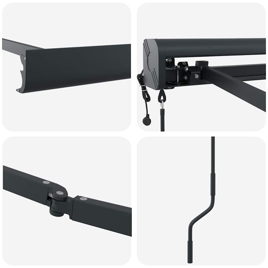 Zijde Frame Antraciet 400 × 300 cm Aluminium