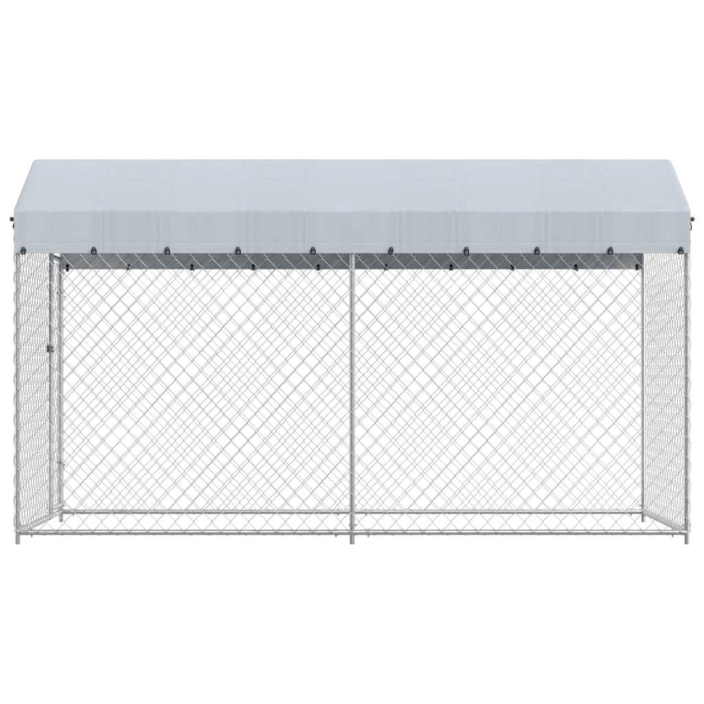 Hondenkennel voor buiten met dak 382x192x225 m is nu te koop bij PeponiXL, paradijselijk wonen!