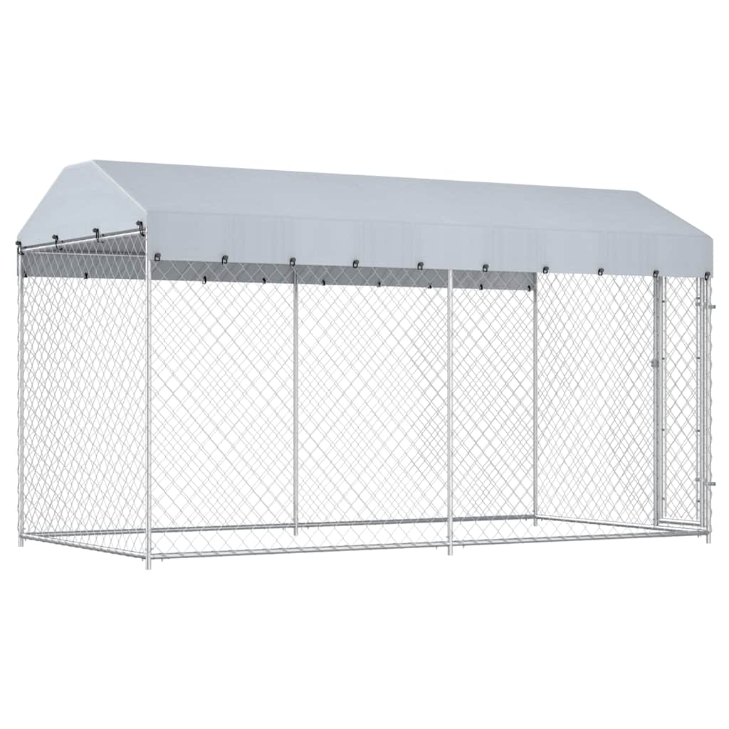Hondenkennel voor buiten met dak 382x192x225 m is nu te koop bij PeponiXL, paradijselijk wonen!