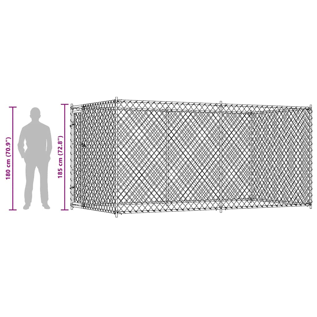 Hondenkennel voor buiten 382x192x185 cm is nu te koop bij PeponiXL, paradijselijk wonen!