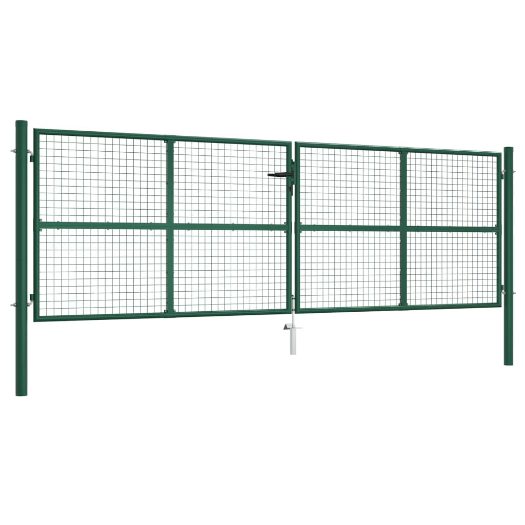 Tuinhek van gaas staal 400x125 cm groen is nu te koop bij PeponiXL, paradijselijk wonen!