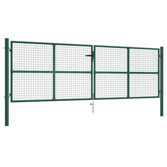 Tuinhek van gaas staal 400x125 cm groen is nu te koop bij PeponiXL, paradijselijk wonen!