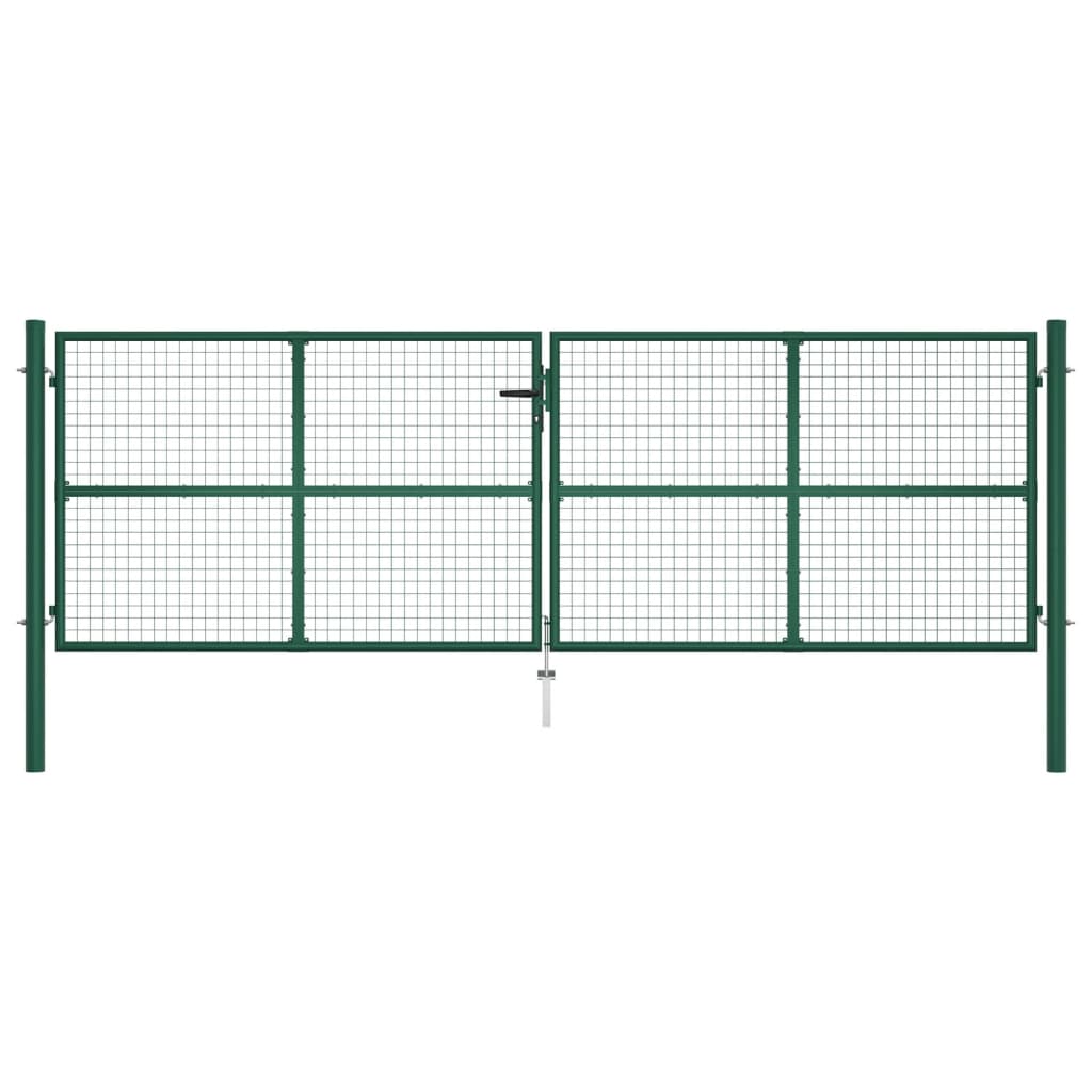 Tuinhek van gaas staal 400x125 cm groen is nu te koop bij PeponiXL, paradijselijk wonen!