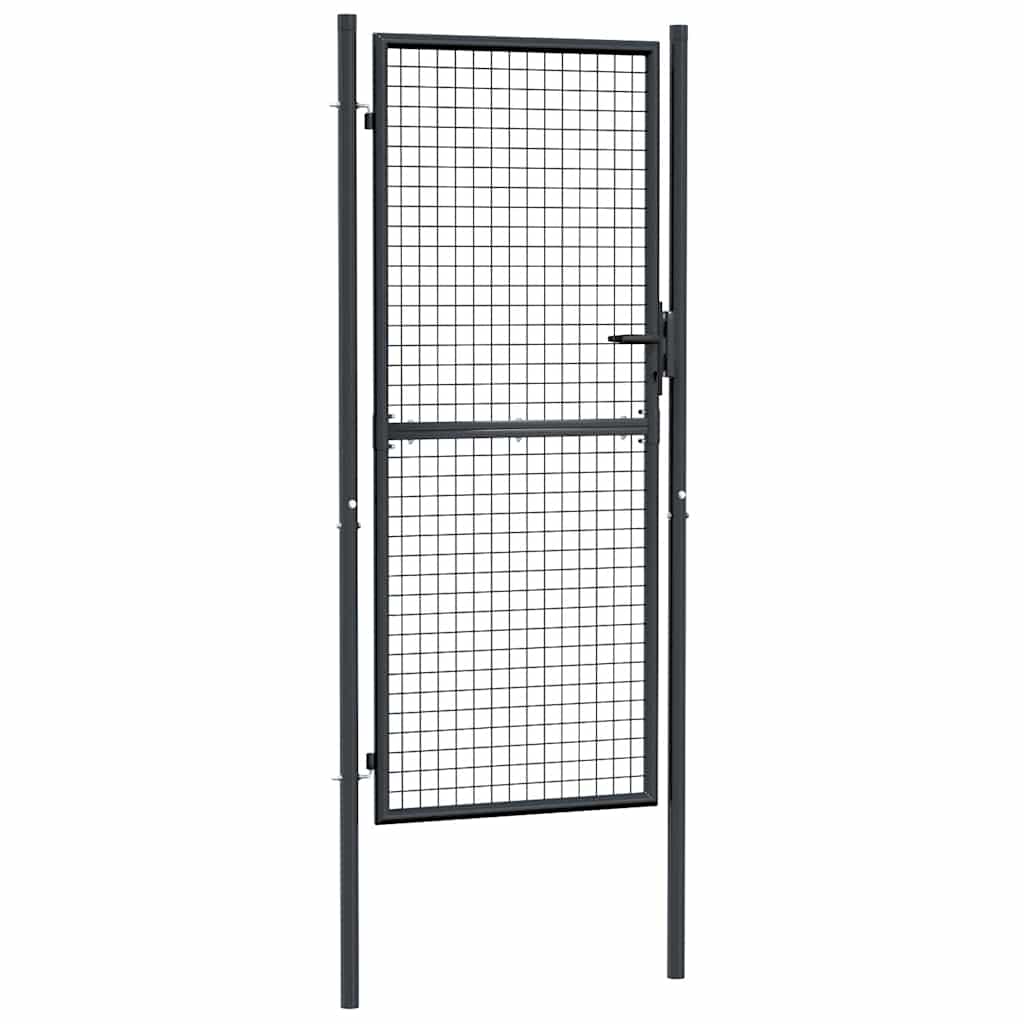 Tuinhek van gaas gegalvaniseerd staal 100x200 cm grijs is nu te koop bij PeponiXL, paradijselijk wonen!