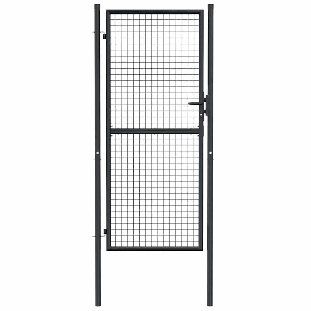 Tuinhek van gaas gegalvaniseerd staal 100x200 cm grijs is nu te koop bij PeponiXL, paradijselijk wonen!