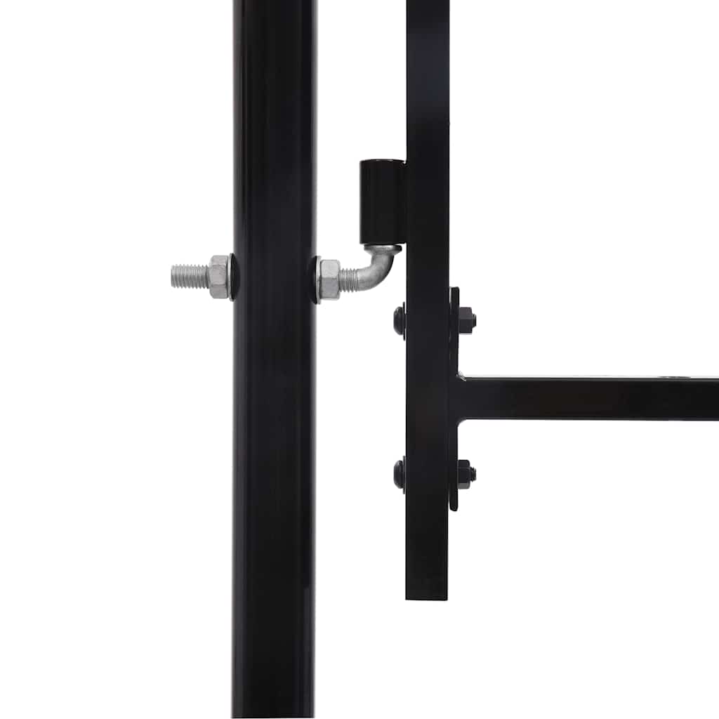Hekpoort BOXTEL enkele deur met gebogen bovenzijde staal 1x1 m zwart is nu te koop bij PeponiXL, paradijselijk wonen!