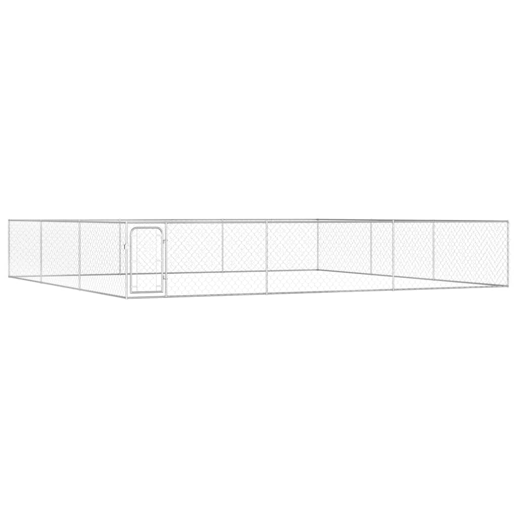 Hondenkennel voor buiten 6x6x1 m gegalvaniseerd staal is nu te koop bij PeponiXL, paradijselijk wonen!