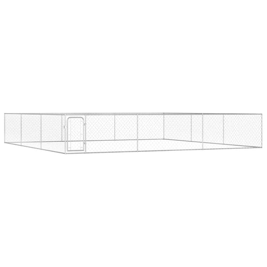 Hondenkennel voor buiten 6x6x1 m gegalvaniseerd staal is nu te koop bij PeponiXL, paradijselijk wonen!