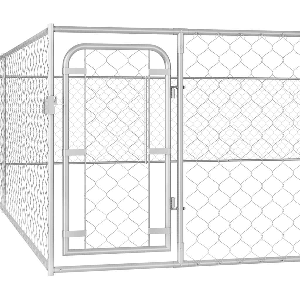 Hondenkennel voor buiten 6x6x1 m gegalvaniseerd staal is nu te koop bij PeponiXL, paradijselijk wonen!