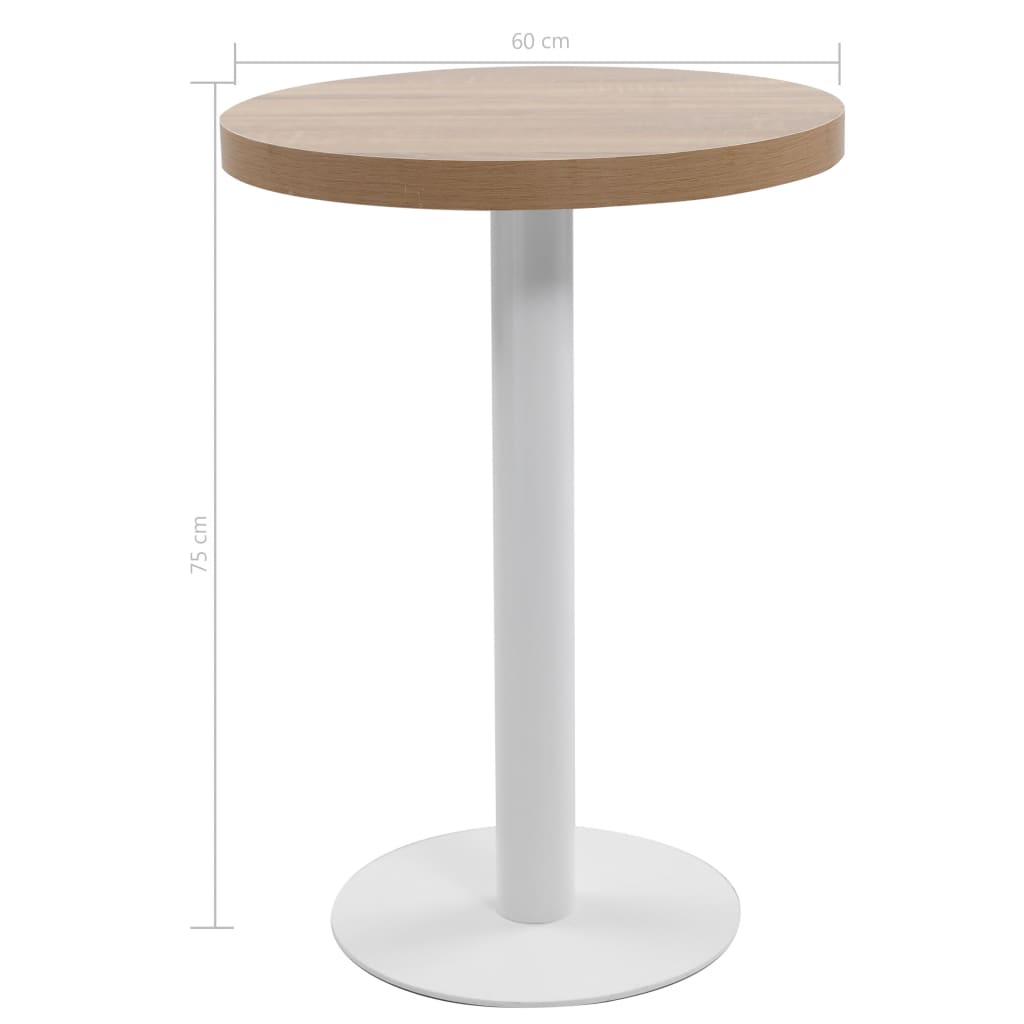 Bistrotafel 60 cm MDF lichtbruin is nu te koop bij PeponiXL, paradijselijk wonen!