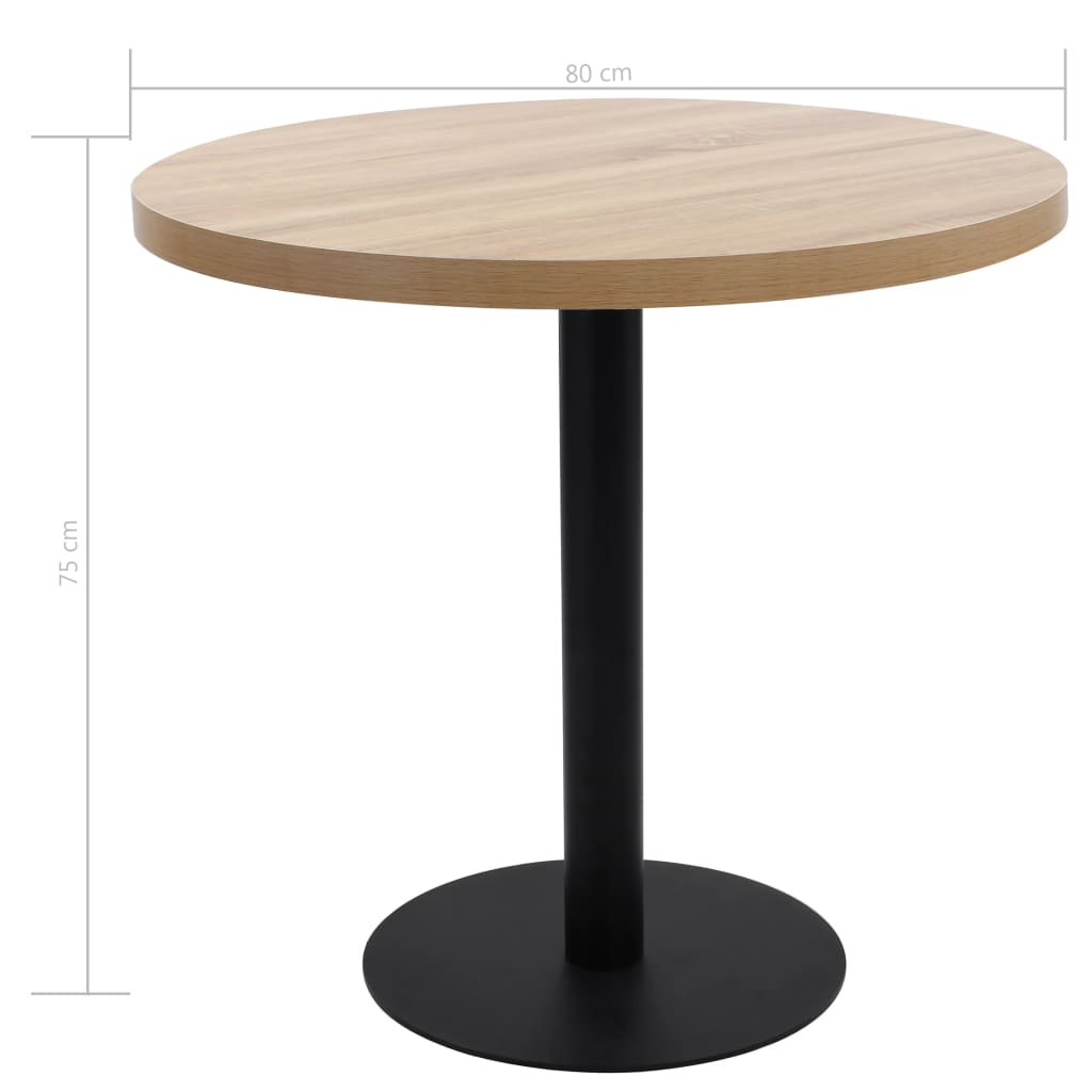 Bistrotafel 80 cm MDF lichtbruin is nu te koop bij PeponiXL, paradijselijk wonen!