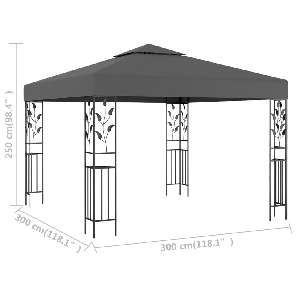 Prieel 3x3 m antraciet is nu te koop bij PeponiXL, paradijselijk wonen!