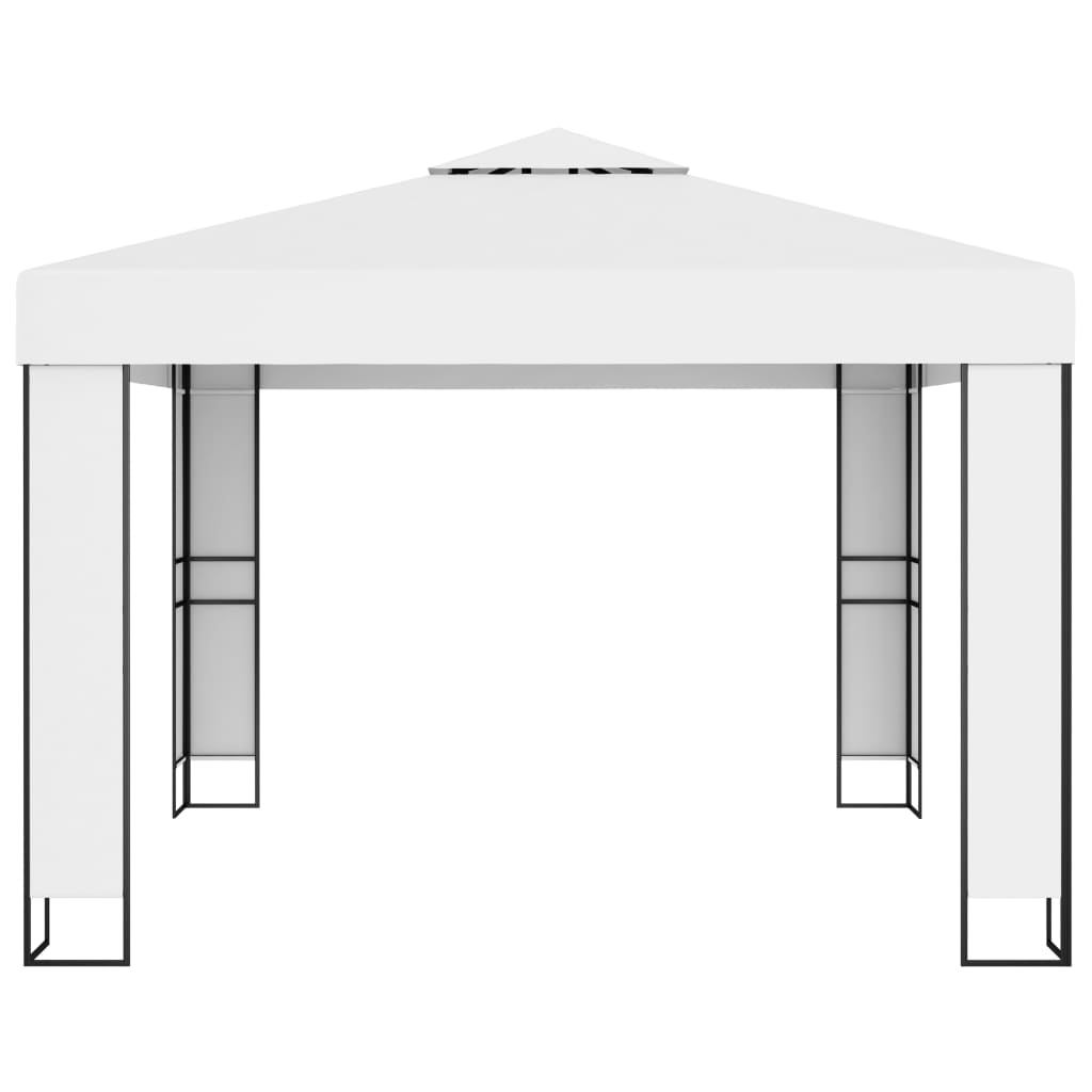 Prieel met dubbel dak 3x3 m wit is nu te koop bij PeponiXL, paradijselijk wonen!