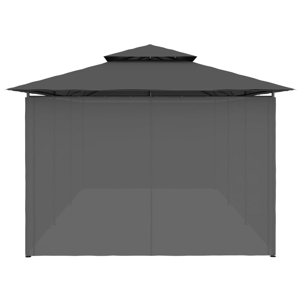 Prieel met gordijnen 600x298x270 cm antraciet is nu te koop bij PeponiXL, paradijselijk wonen!