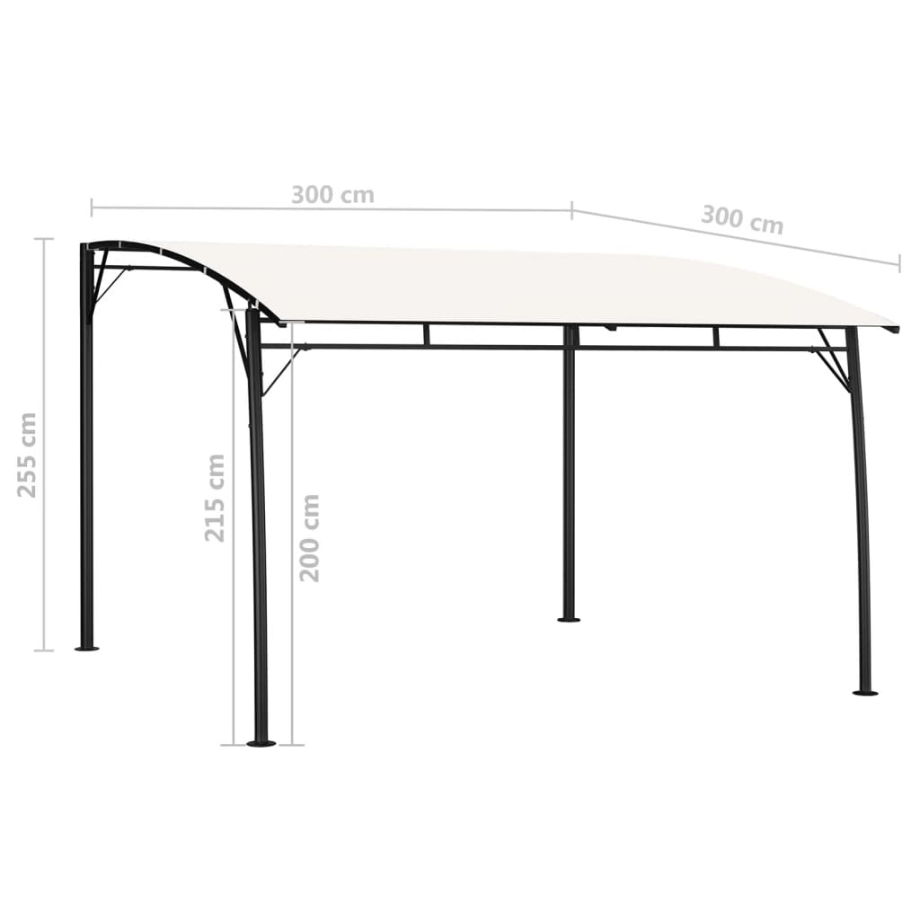 Zonneluifel 3x3x2,55 m crèmekleurig is nu te koop bij PeponiXL, paradijselijk wonen!