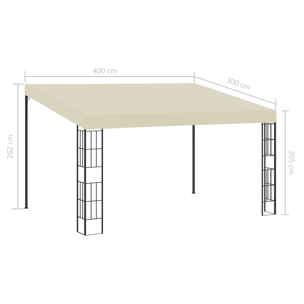 Wandprieel 3x4 m stof crèmekleurig is nu te koop bij PeponiXL, paradijselijk wonen!