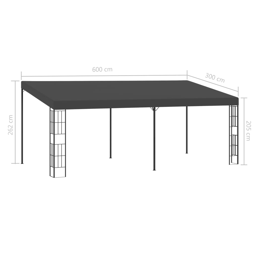 Wandprieel 3x6 m stof antracietkleurig is nu te koop bij PeponiXL, paradijselijk wonen!
