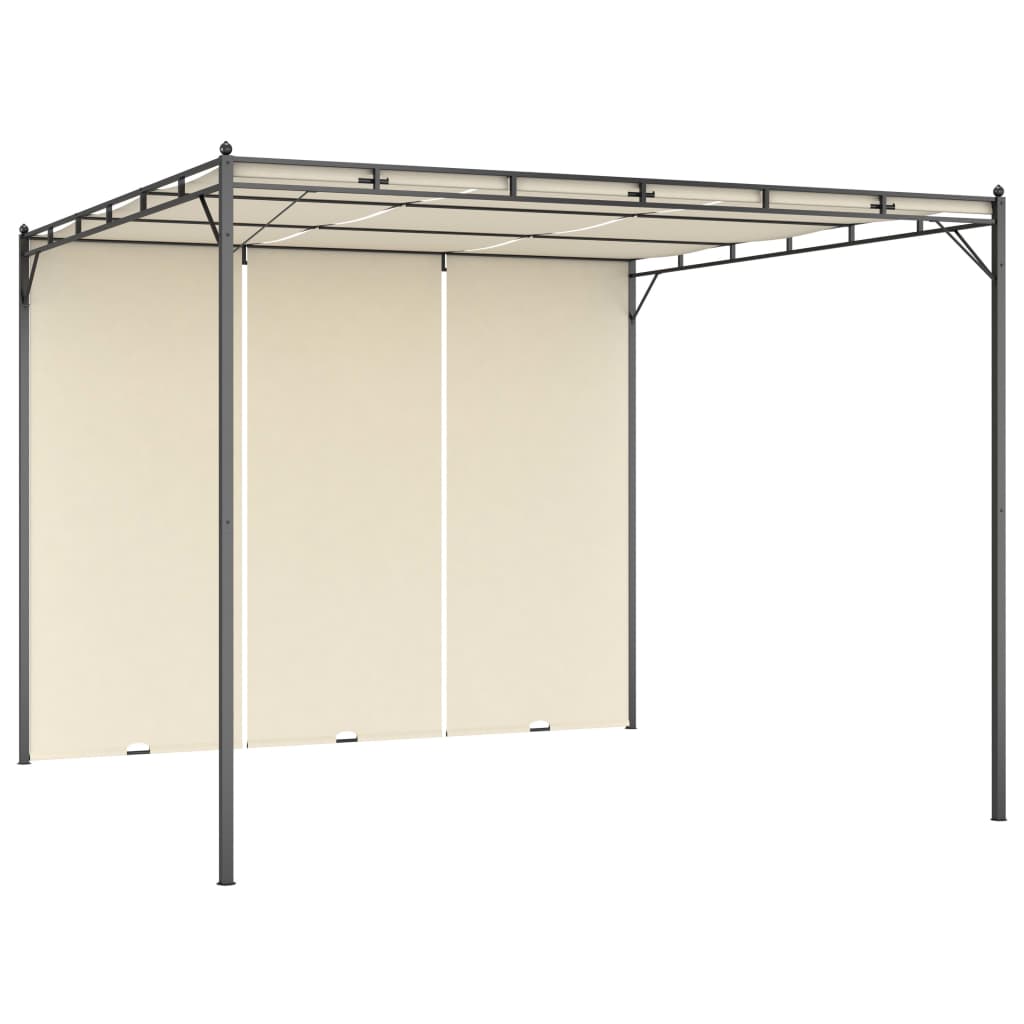 Tuinprieel met zijgordijn 3x3x2,25 m crème is nu te koop bij PeponiXL, paradijselijk wonen!