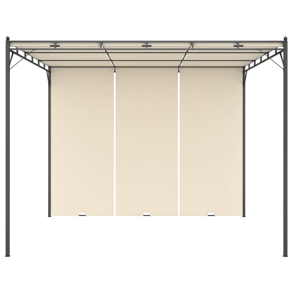 Tuinprieel met zijgordijn 3x3x2,25 m crème is nu te koop bij PeponiXL, paradijselijk wonen!