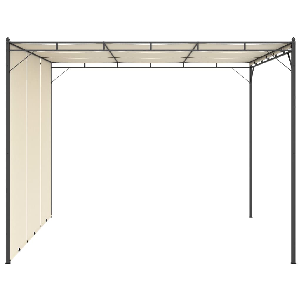 Tuinprieel met zijgordijn 3x3x2,25 m crème is nu te koop bij PeponiXL, paradijselijk wonen!