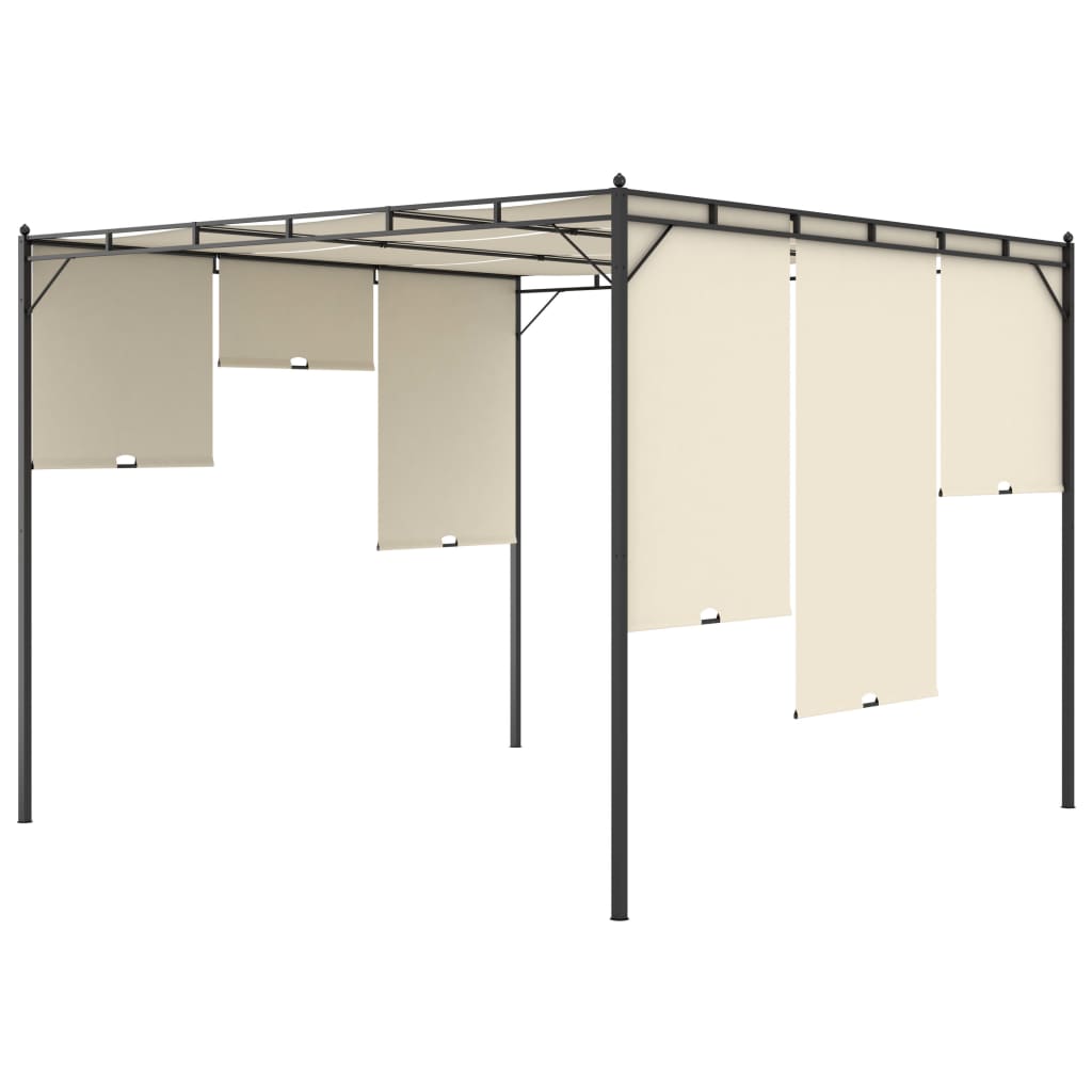 Tuinprieel met zijgordijn 3x3x2,25 m crème is nu te koop bij PeponiXL, paradijselijk wonen!