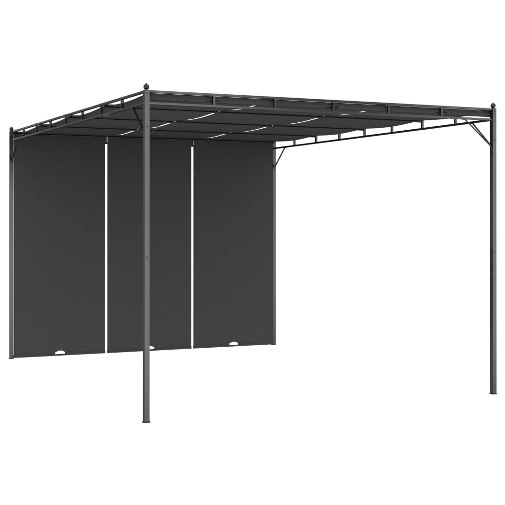 Tuinprieel met zijgordijn 4x3x2,25 m antraciet is nu te koop bij PeponiXL, paradijselijk wonen!