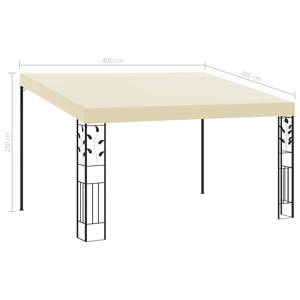 Wandprieel 4x3x2,5 m crème is nu te koop bij PeponiXL, paradijselijk wonen!