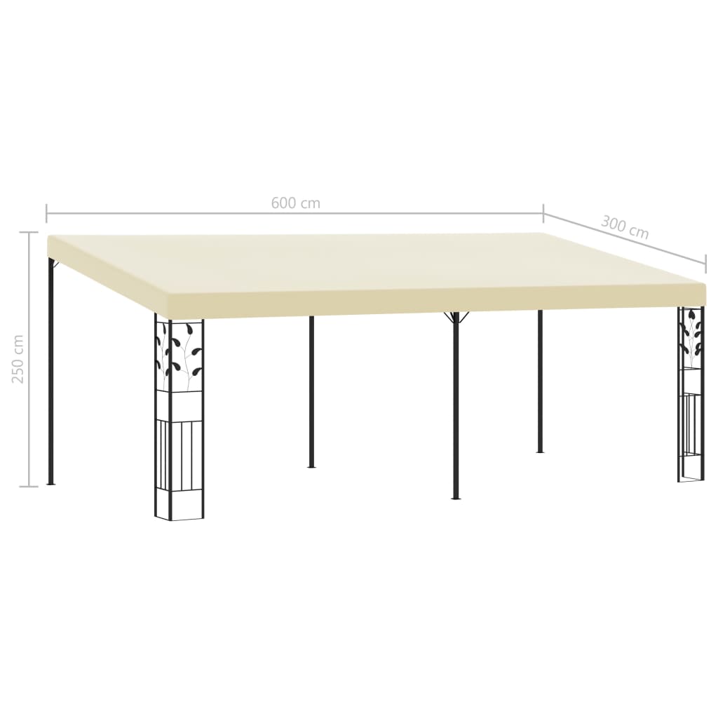 Wandprieel 6x3x2,5 m crème is nu te koop bij PeponiXL, paradijselijk wonen!