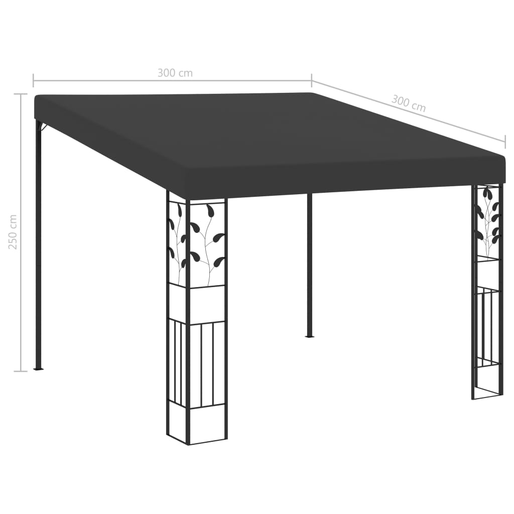Wandprieel 3x3x2,5 m antraciet is nu te koop bij PeponiXL, paradijselijk wonen!