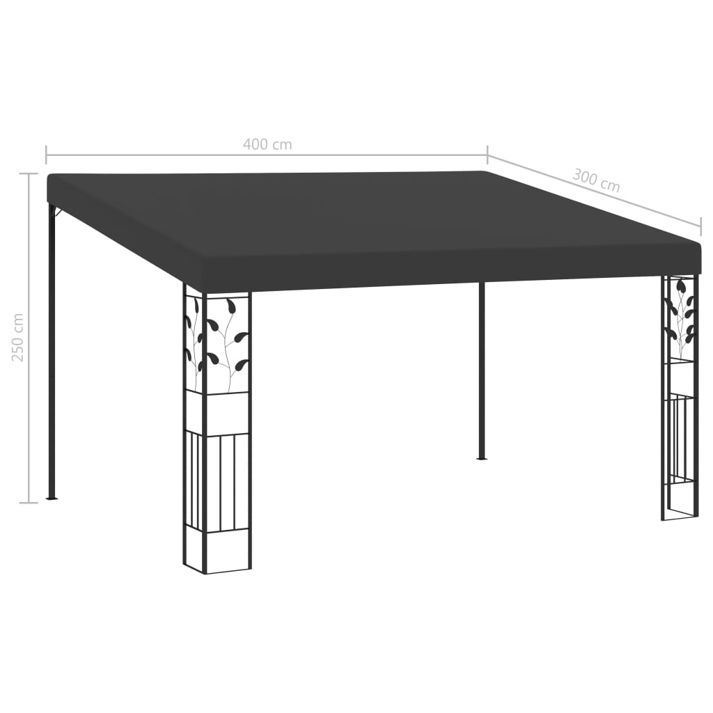 Wandprieel 4x3x2,5 m antraciet is nu te koop bij PeponiXL, paradijselijk wonen!
