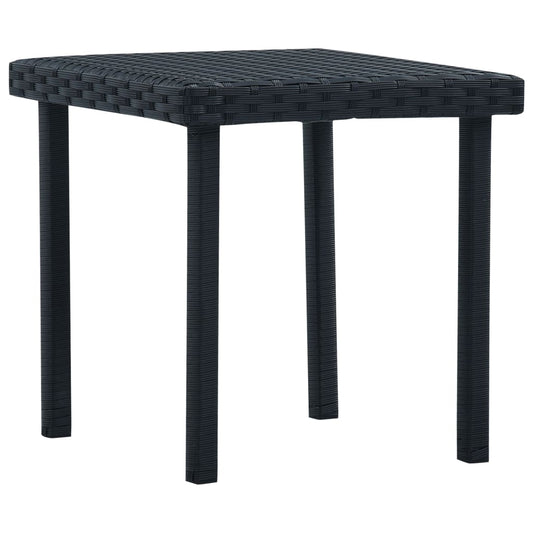Tuintheetafel 40x40x40 cm poly rattan zwart is nu te koop bij PeponiXL, paradijselijk wonen!