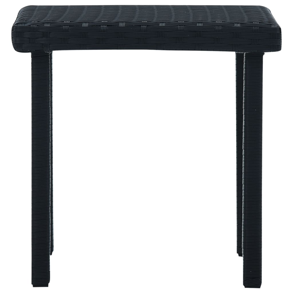 Tuintheetafel 40x40x40 cm poly rattan zwart is nu te koop bij PeponiXL, paradijselijk wonen!