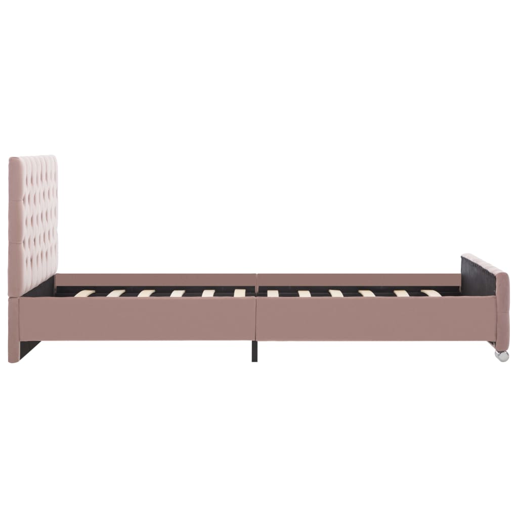Bedframe fluweel roze 120x200 cm is nu te koop bij PeponiXL, paradijselijk wonen!