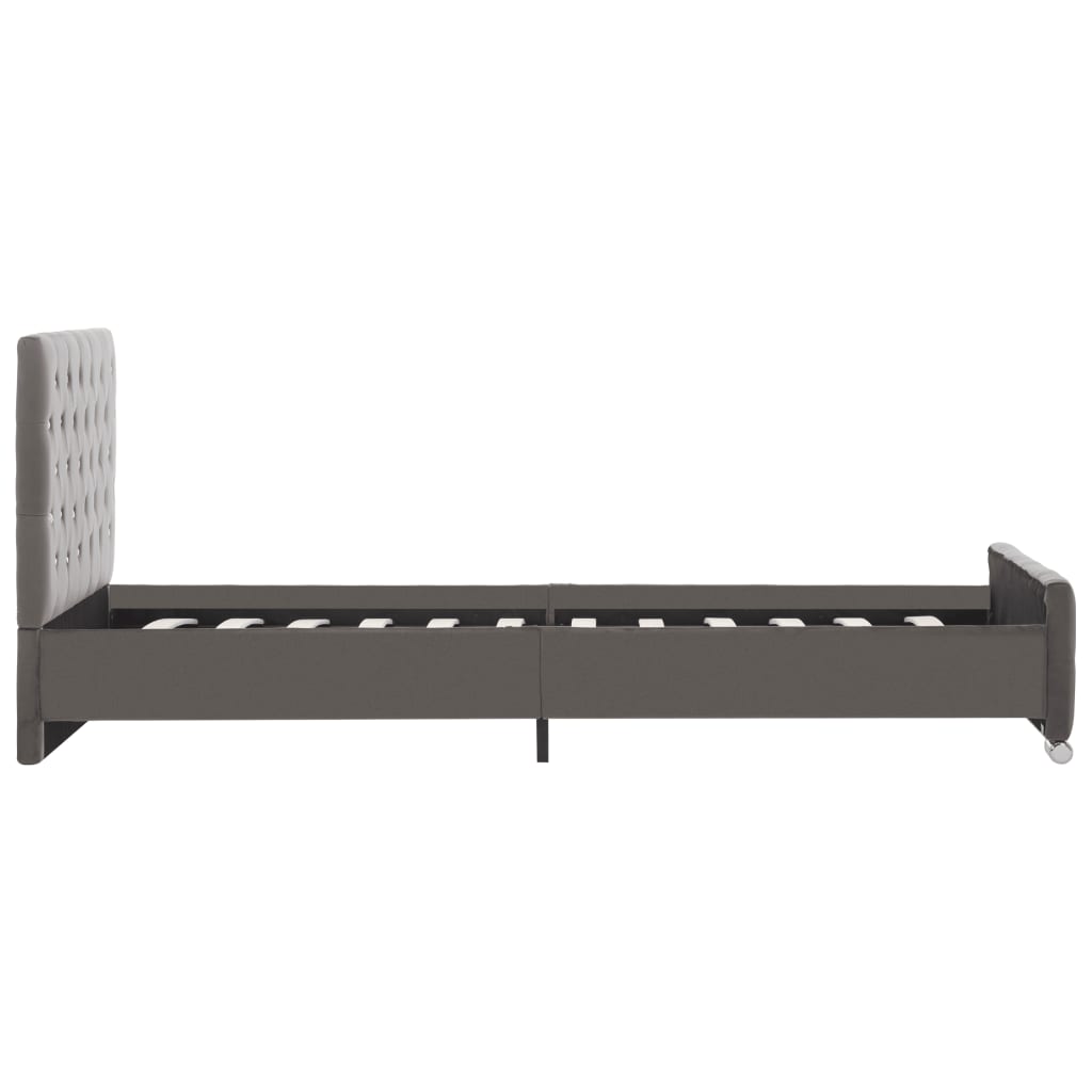 Bedframe fluweel grijs 100x200 cm is nu te koop bij PeponiXL, paradijselijk wonen!