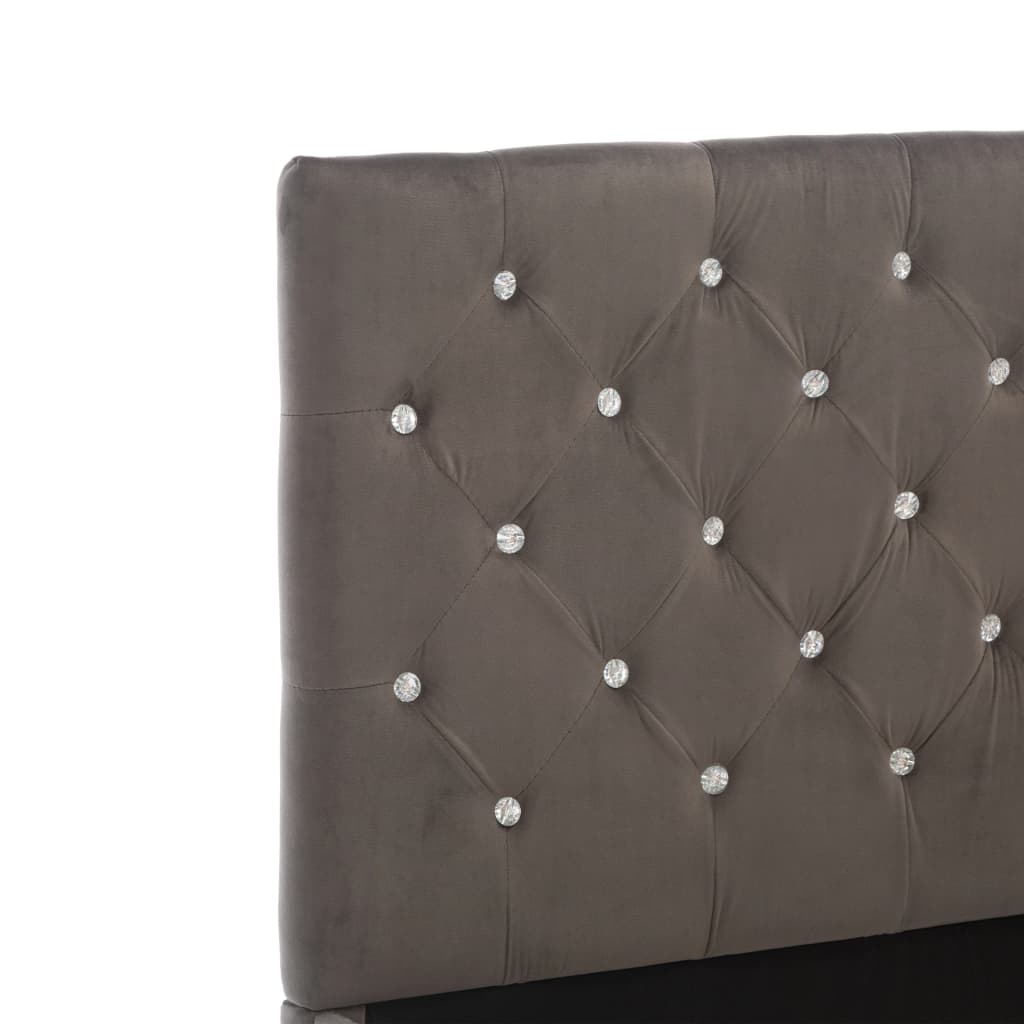 Bedframe fluweel grijs 100x200 cm is nu te koop bij PeponiXL, paradijselijk wonen!